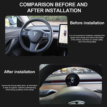 Цифров Клъстер Уред За Мини-Автомобил Tesla MODEL 3 Model Y LCD Екрана на Таблото Мултимедиен Измерване на Скоростта на Борда на GPS Навигация