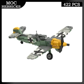 WW II Военната Серия Оръжие на ВВС на Месершмит BF 109Д-4 MOC Градивен елемент на Модел Самолет Тухлени Играчки, Детски Подаръци