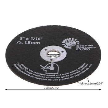 15шт 3 инча 75 мм Отрезной Кръг От Смола Режещ Диск Влакна Трионени дискове за Рязане на Метал 75X1,6x10 mm