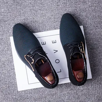Мъжки модел обувки Дизайнерски бизнес Ежедневни Удобни Летни кожени с остри пръсти, 38-48