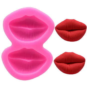 Секси устните Форма на Силиконовата Форма на 3D Скърпвам Хранителни Форми на Мастика Шоколадови, Сладкарски Изделия, Бонбони Производство на Сапун Мухъл Кухненски Принадлежности